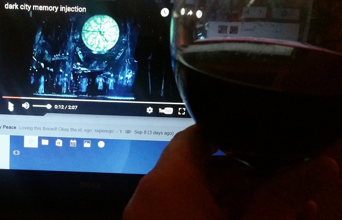 DellanyPeace's tweet photo. Red #RedWine and continuing research for my #superhero project #GirlPlus #DarkCity 1998 pre #Matrix https://t.co/TTLyepP5qA