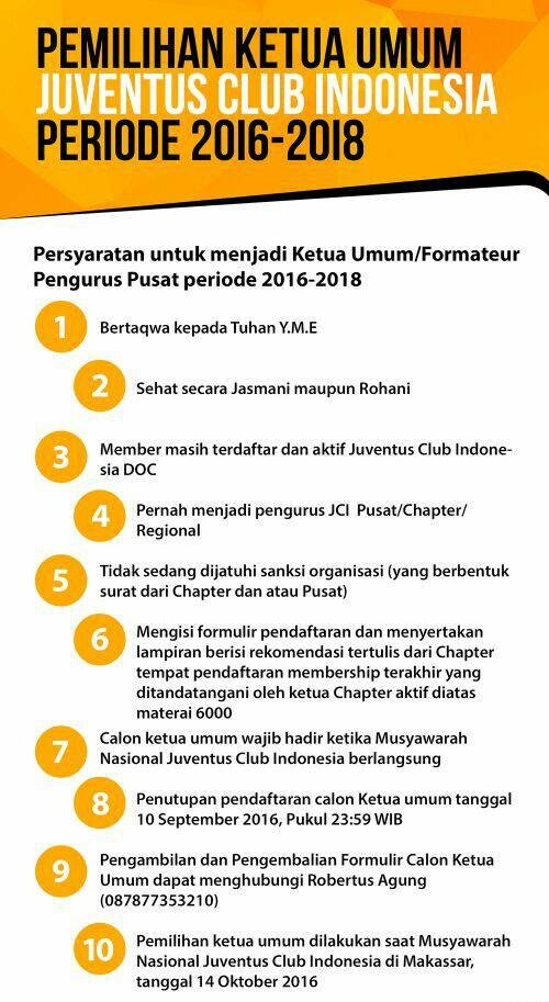 JCI_Jogja's tweet photo. Dan berikut persyaratan calon ketua umum @JCIndonesia yg disusun oleh tim panitia pemilu. https://t.co/YTRbC9oX4o