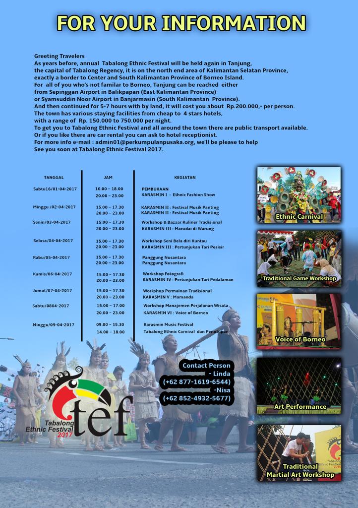 Ini adalah jadwal resmi #tef2017