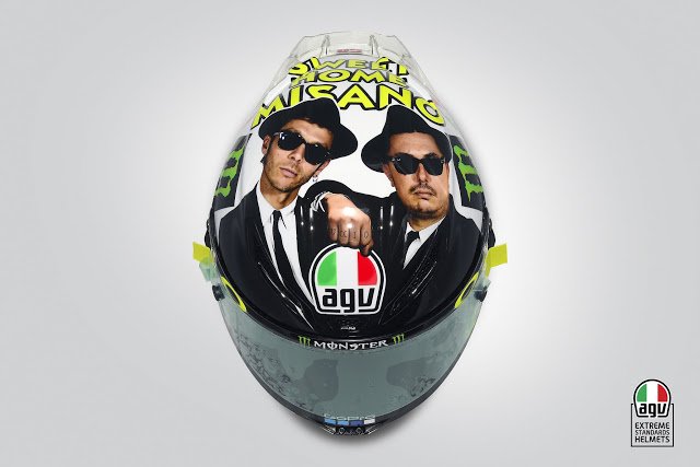 4ridersgr's tweet photo. Valentino Rossi AGV The Blues Brothes Edition...https://t.co/c1ebPIecam #agv #agvriders https://t.co/CCS6QIYBQn