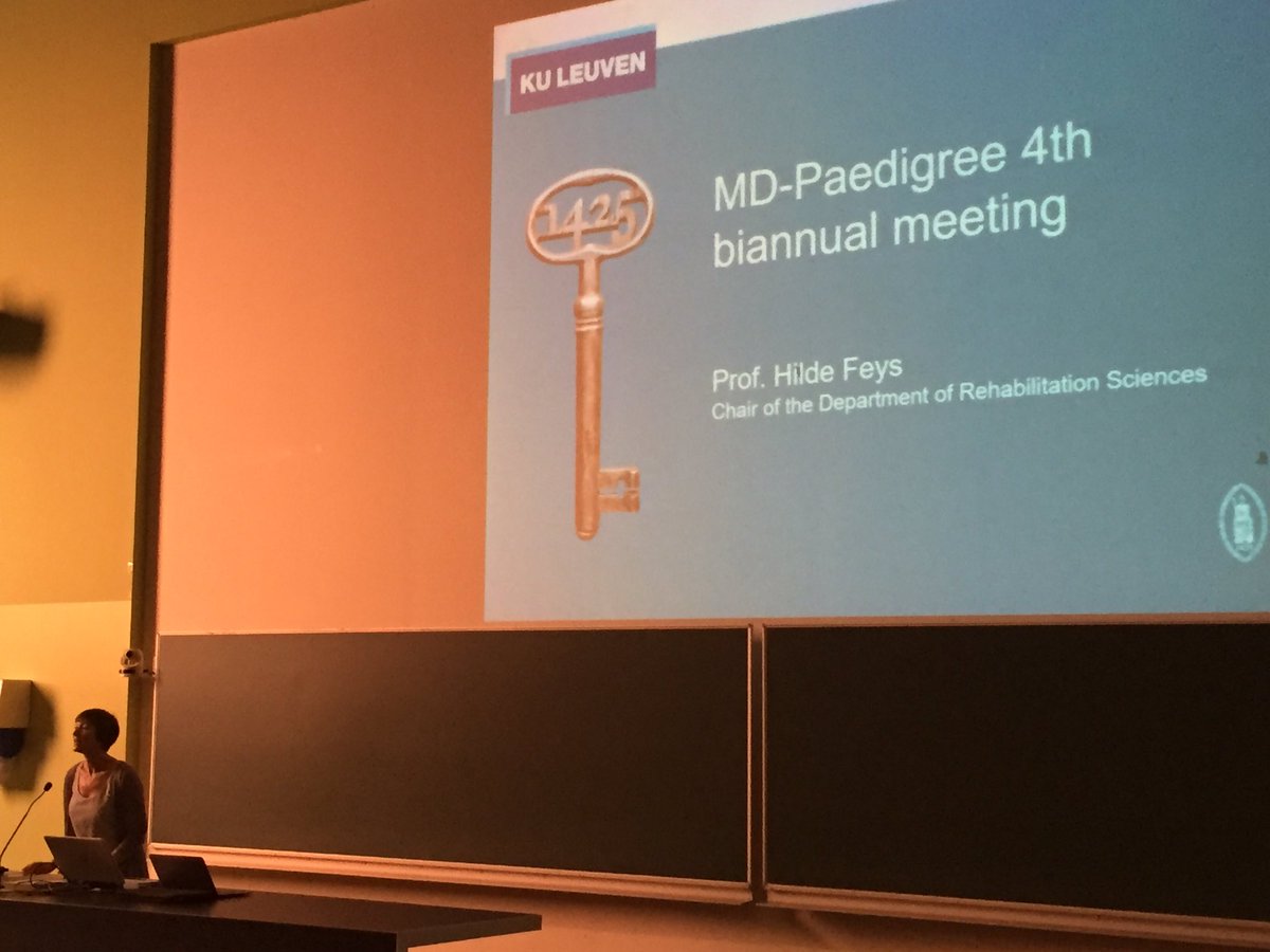 MDPaedigree's tweet photo. @MDPaedigree Biannual meeting -Welcome address by Prof. Hilde Feys! @KU_Leuven @EU_Health https://t.co/4Nrc0Cw6Hu
