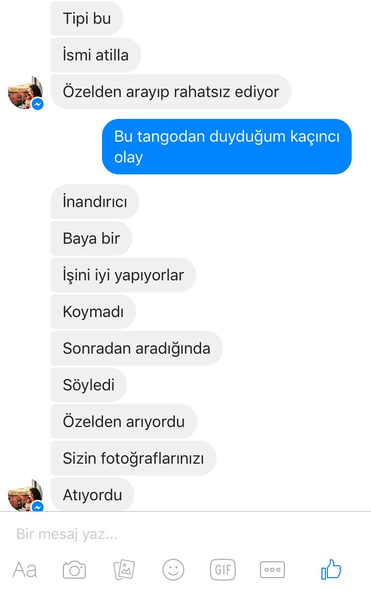Bu kişiye ve başka hiçbir Tango hesabına itibar etmemenizi rica ederim.