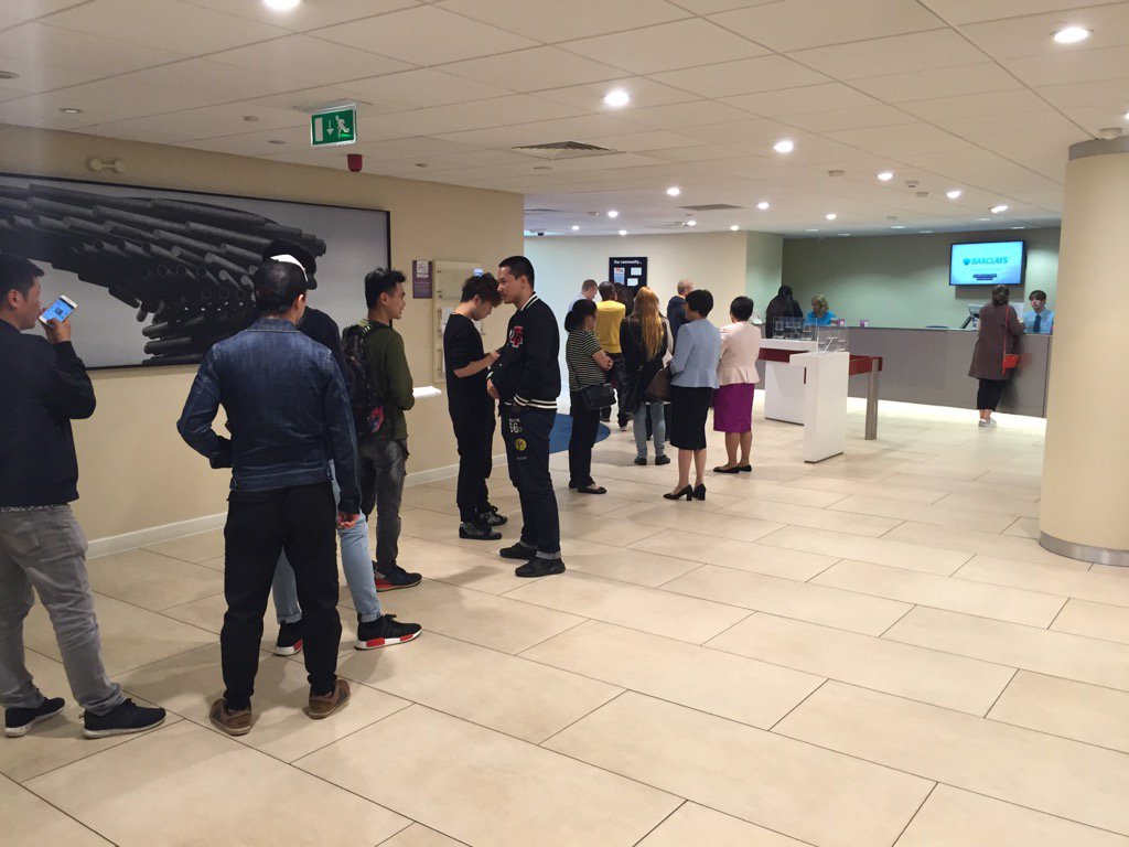 Spending yet another lunchtime <a href="/BarclaysUK/">Barclays UK</a> #manchester surely it could be better?