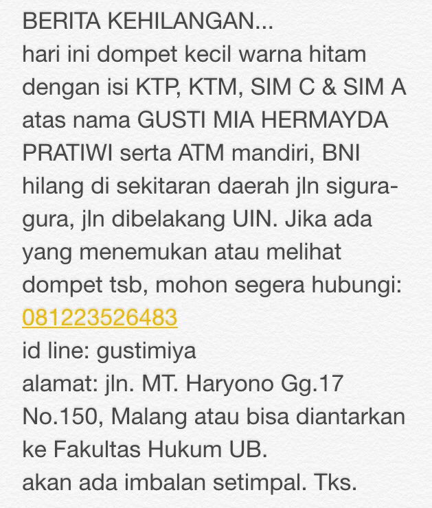 mahasiswamlg's tweet photo. bantu ==> RT @gustimiyaa
@mahasiswamlg https://t.co/mZwHfzYjIm