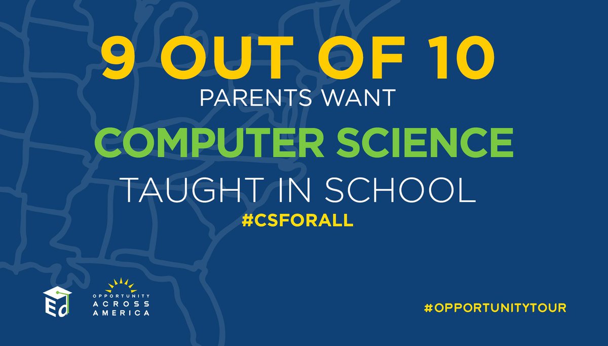 Computer science is a core skill in the new economy. #CSforAll #OpportunityTour