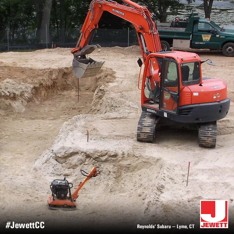 JewettConstruct's tweet photo. Site work has begun as we prepare for foundations at our @ReynoldsSubaru project in #LymeCT. #JewettCC https://t.co/LePQOsL3Ep
