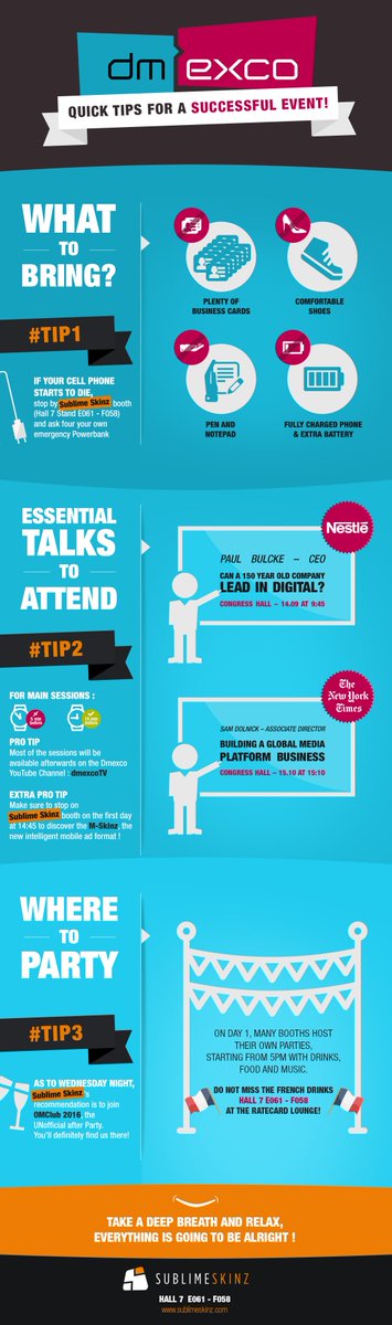 Day-2 before <a href="/dmexco/">DMEXCO</a> ! Make sure to read our best tips for a successful event! ow.ly/gr0Y3047iTD #digital