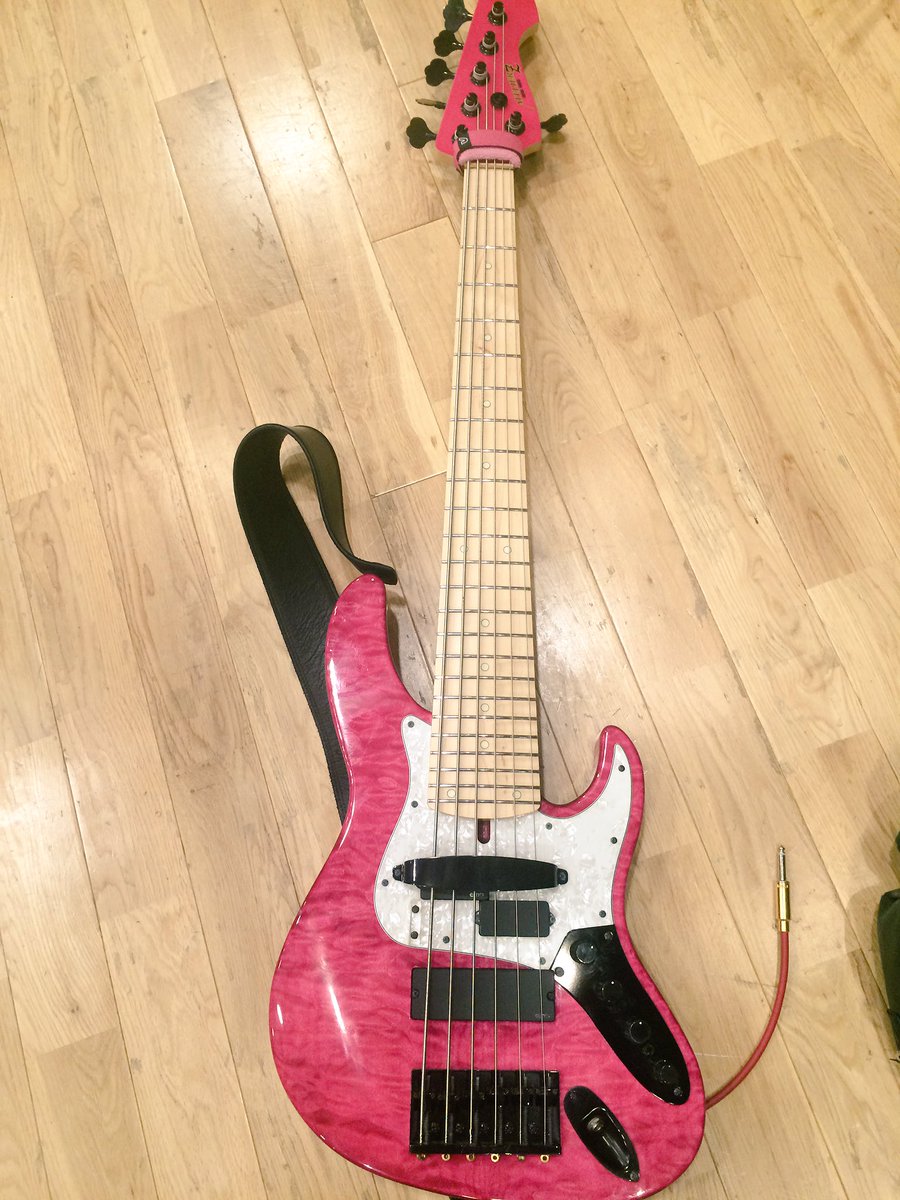 Boh 6string Bass Pa Twitter ピンクベースにピンクのフレットラップやばいwww完全に女子ベース B O H