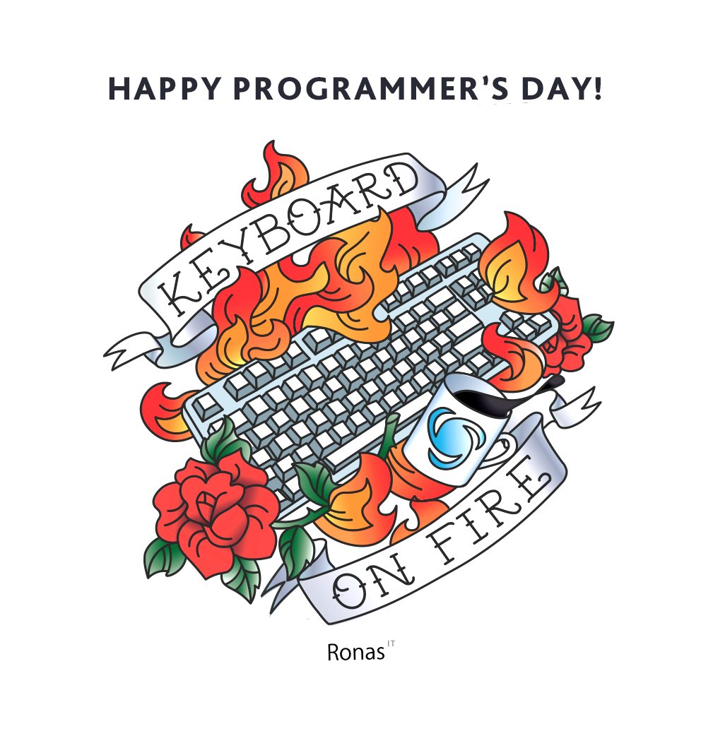 ronasit's tweet photo. Happy Programmer's Day, guys! #ronasit #ProgrammersDay #webdev #programming #developmwnt #coding #web https://t.co/pjFP9NNCBp