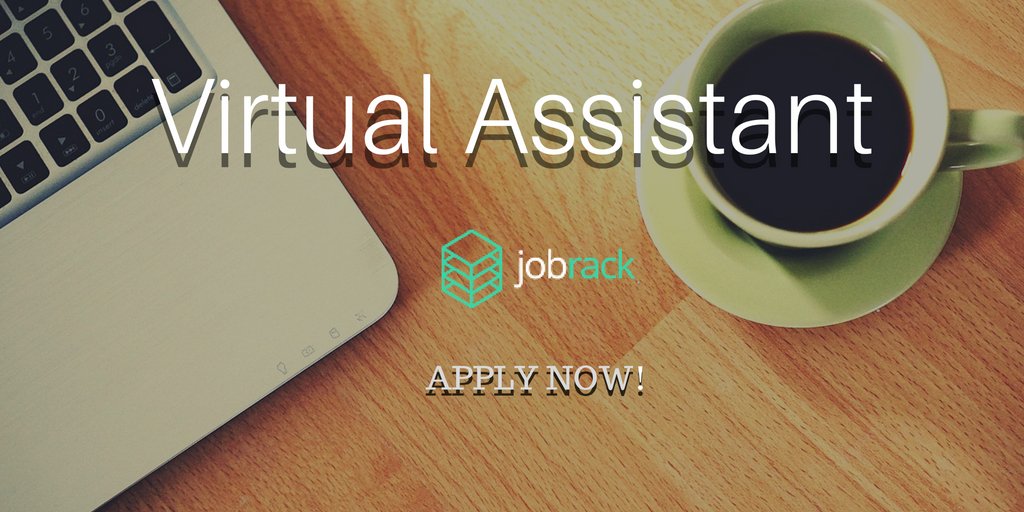 jobrack1's tweet photo. Detail oriented Virtual #Assistants apply on link below!
https://t.co/ygPF4qlyCm
#Remoteworking #WorkFromHome https://t.co/qAZhBeCowE