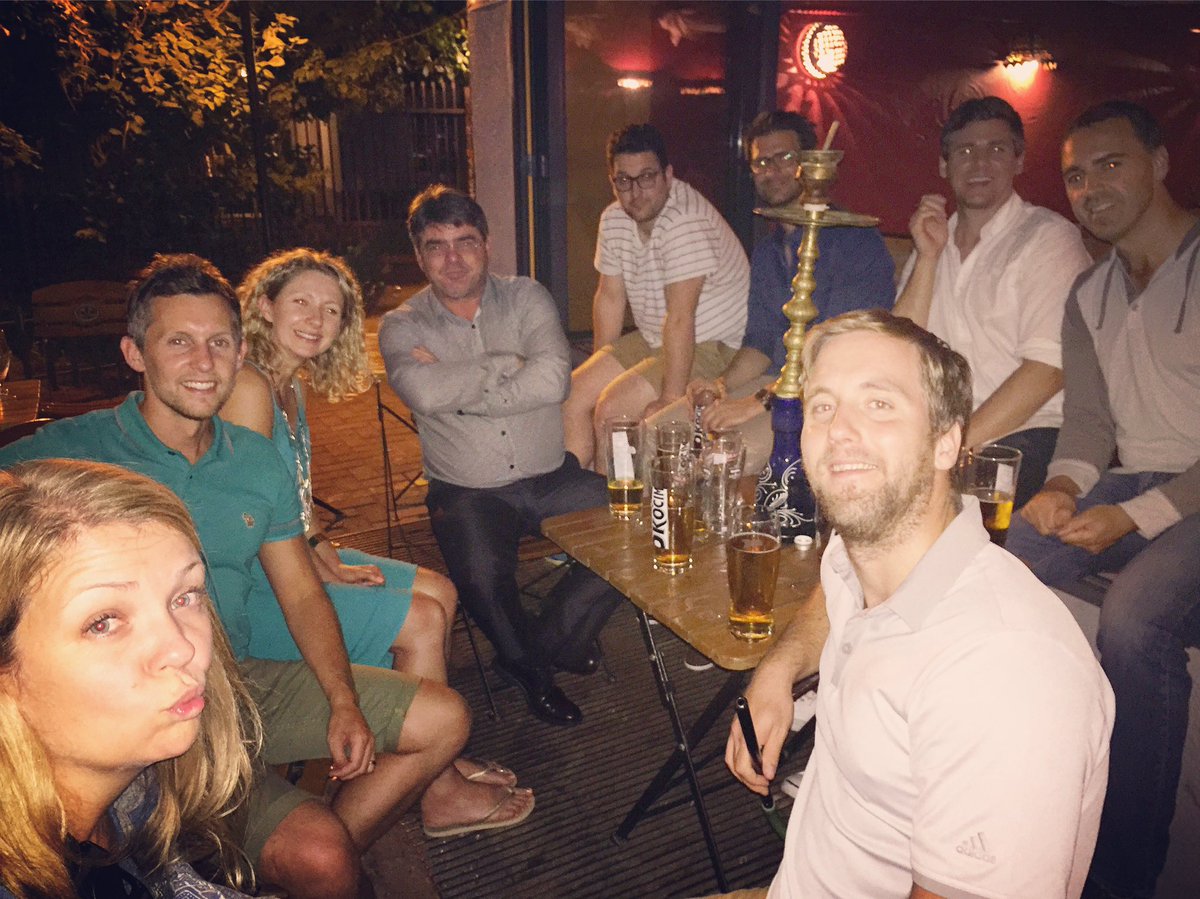 DrAlexjt's tweet photo. A great pic of us utilising our final networking opportunity of #easm2016 🍻😏 #BringOnBern https://t.co/WbcWRgIMOW