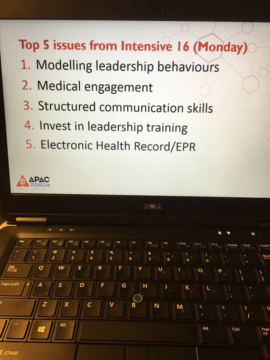 The top 5 issues for safety practice improvement from Intensive 16 - Reimagining patient safety