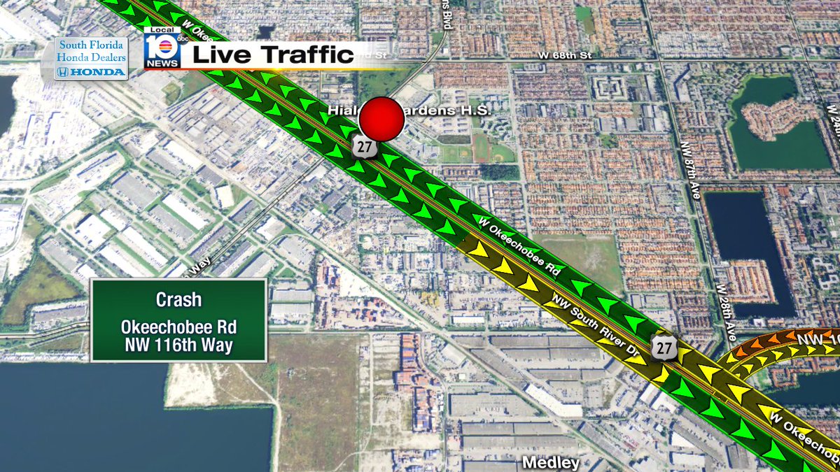 Crash on Okeechobee Rd at Hialeah gardens blvd #traffic https://t.co/h24wJYcEPh