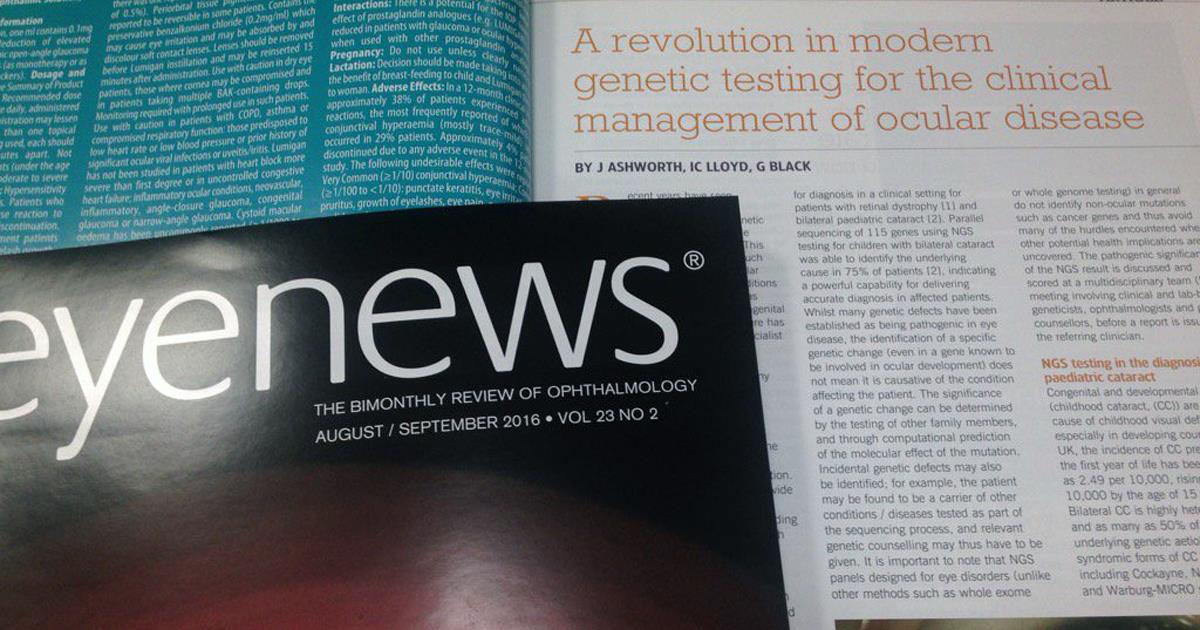 EyeNewsMag's tweet image. #NGStesting panels are being improved and developed to incorporate additional relevant genes #eyenews