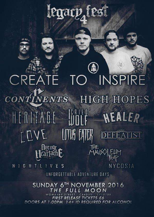 createtoinspire's tweet photo. Nov 6th we play both of our E.Ps in full for the first time at the Moon Club, Cardiff w/ all the mates https://t.co/MkmpzMRBet