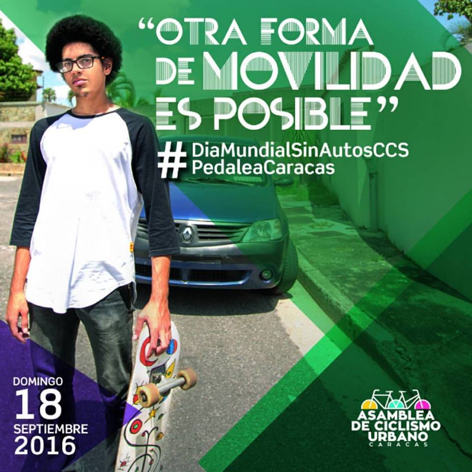 Día Mundial Sin Autos CCS Domingo 18 sep 2016 salida Plaza San Martín (Metro Maternidad) 9am. destino Parque Este.
