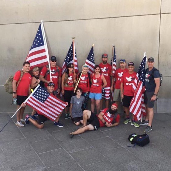 Emily_Roman's tweet photo. 21 miles. 12+ hours walking. Mean sunburn. Many new friends. #911march @TeamRWB STL https://t.co/Ixi5dfDiHW