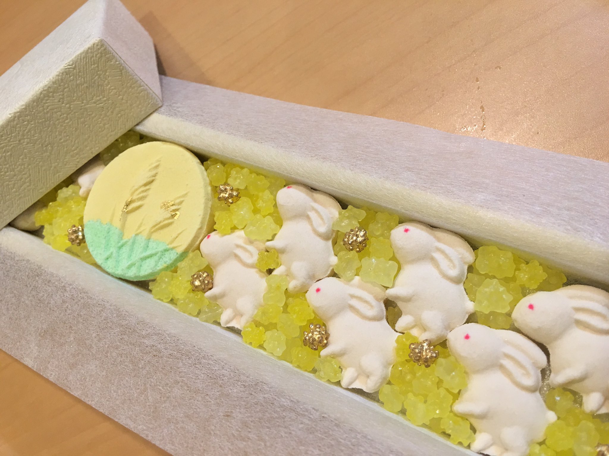 水玉 V Twitter 京都のお土産で こんなにかわいいお菓子を頂きました 可愛すぎて食べるのが勿体無いなぁ 寛永堂の月うさぎというお菓子です T Co Srsi3qoenj Twitter