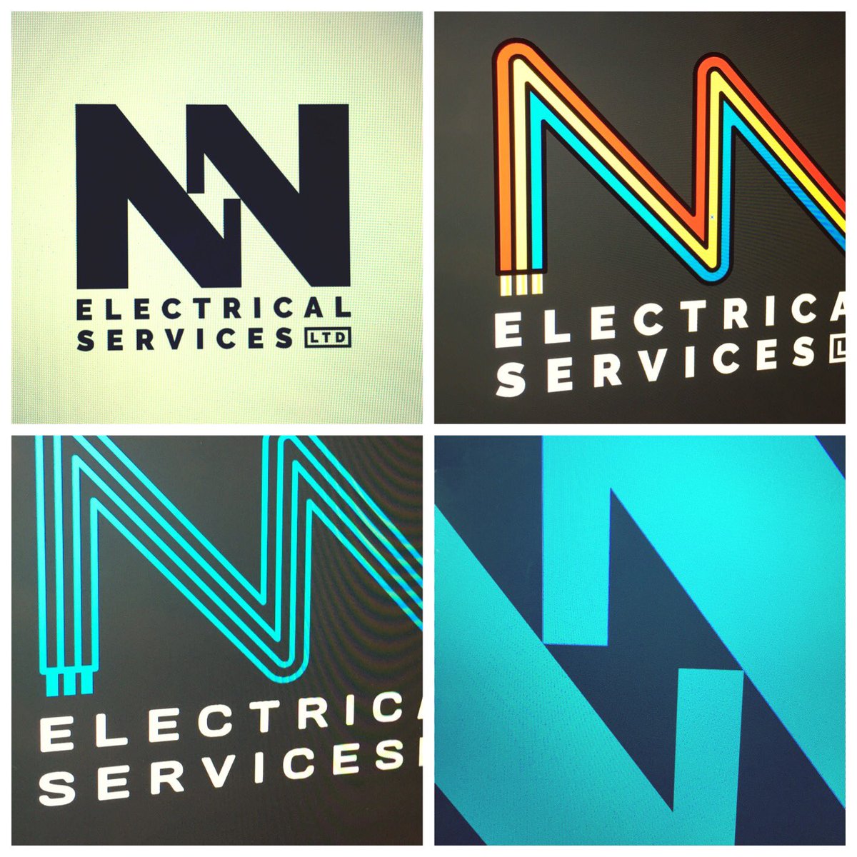 MediaMusketeer's tweet photo. Concepts are coming along nicely for the new N&amp;N Electrical logo... https://t.co/9e9hFFJGpw