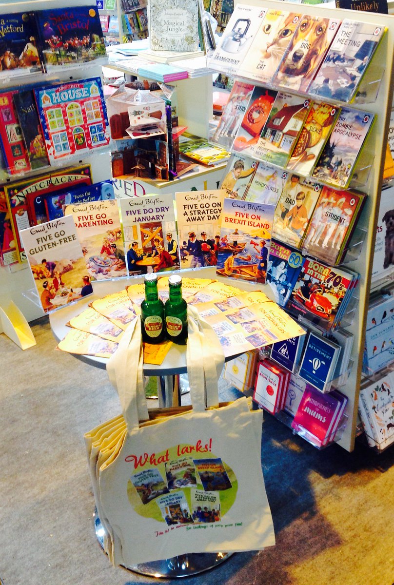 AllsortedUK's tweet photo. Brand new range of @QuercusBooks #FamousFive parody books, available October! Come and check them out at #glee2016 https://t.co/O5oRD9ygyo