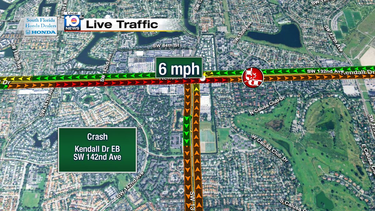 Crash on Kendall Dr EB at SW 142nd Ave #traffic #miami https://t.co/qhVsFIeUSf
