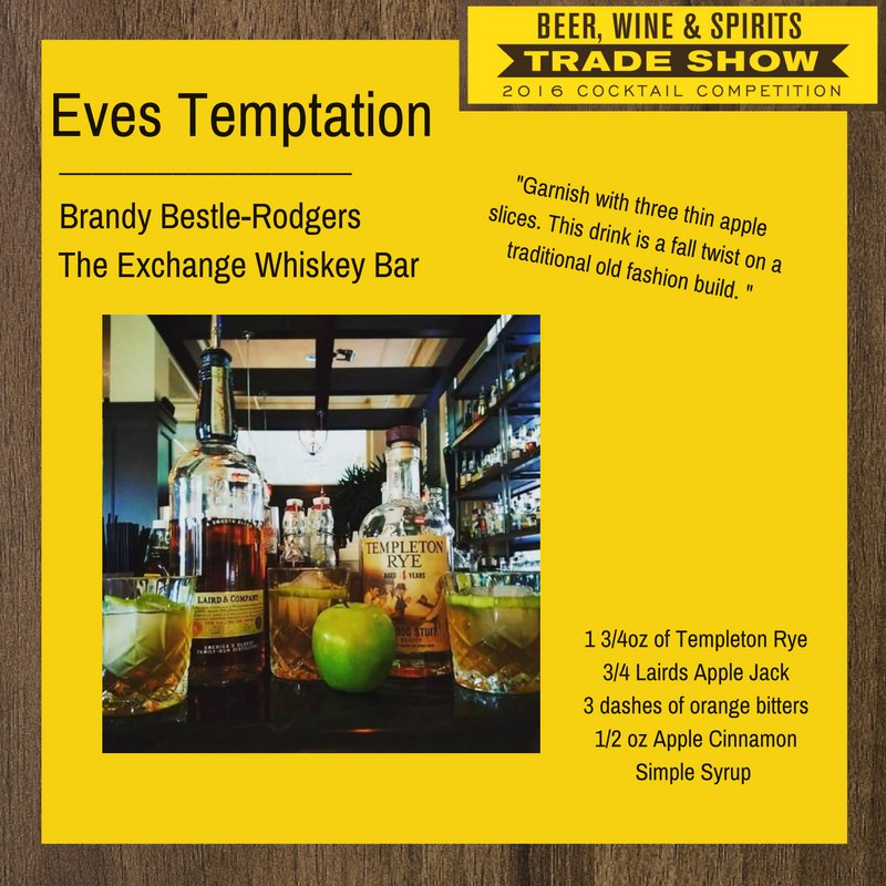 BWSShow's tweet photo. "Eves Temptation" by Brandy at The Exchange Whiskey Bar #BWSshow https://t.co/cE6yGbUFE3