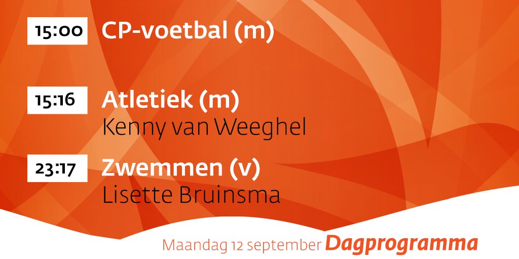 Wanneer komt <a href="/Paralympisch/">Paralympic TeamNL</a> #TeamNL vandaag in actie? Volledige programma ➡️ teamnl.org/programma