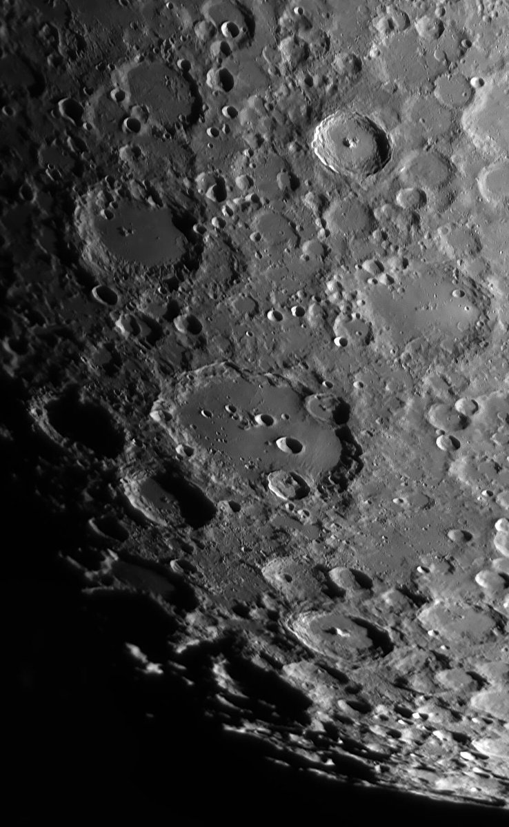 thelondonastro's tweet image. #Clavius region imaged last night from London. 3 panel mosaic - feel free to zoom! #astrophotography #moon #craters
