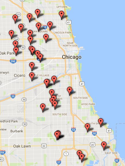 Cops: 8 killed, 33 wounded in Chicago weekend shootings
STORY: bit.ly/2c5wkP6
MAP: bit.ly/2ce21Dl