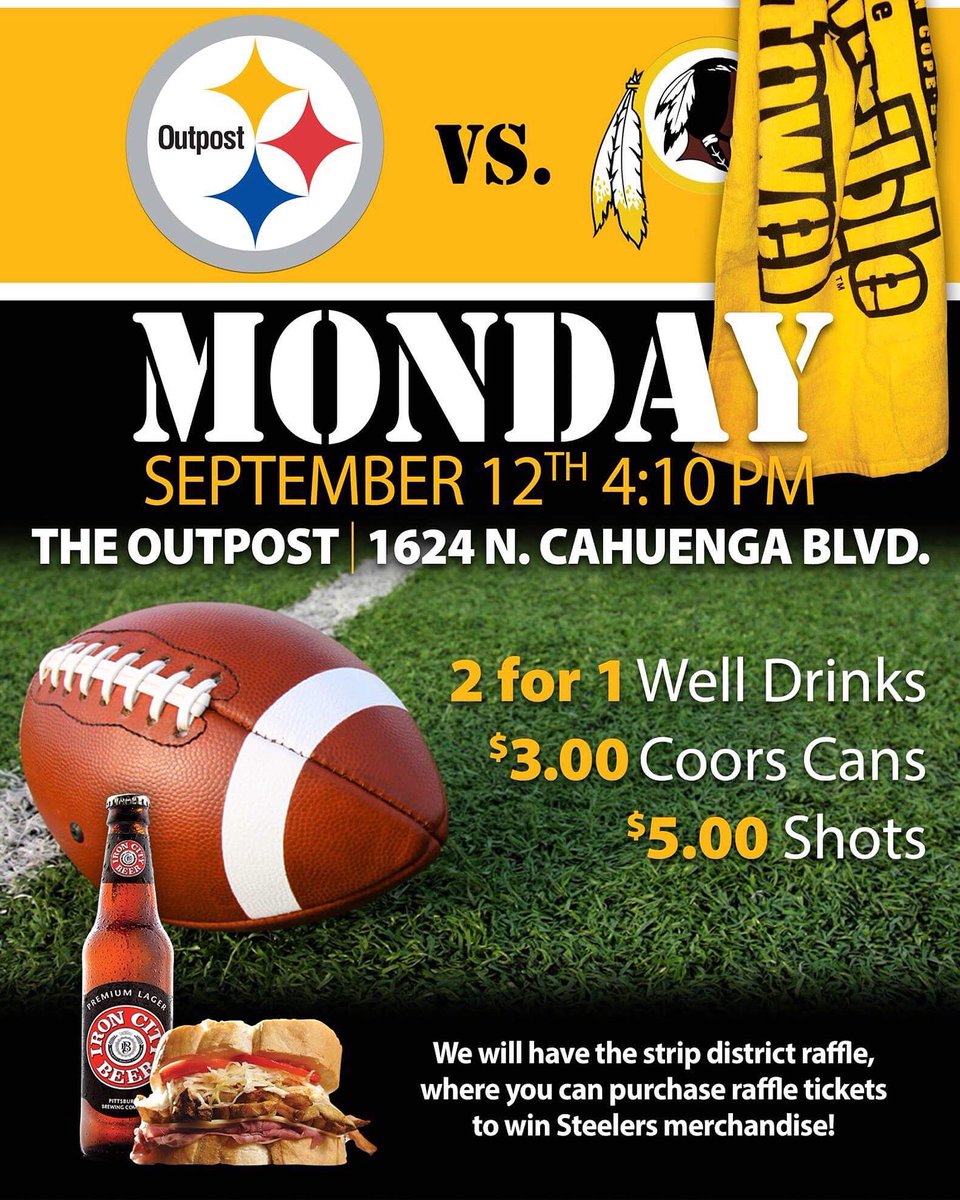SteelernationW's tweet photo. @OpeningDayNFL hey! Could you RT our opening day party? #NFL #Steelers #Steelerbar #Hollywood #Pittsburgh https://t.co/jCg90mhmdq