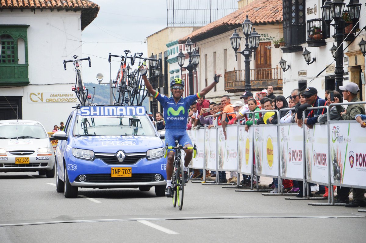 Movistar_Team2's tweet photo. @OsquiSoliz ganó en Tunja y @Duarte311 Campeón de la Montaña
https://t.co/Kr3rIbLLAr https://t.co/hX0pwdQ2JD