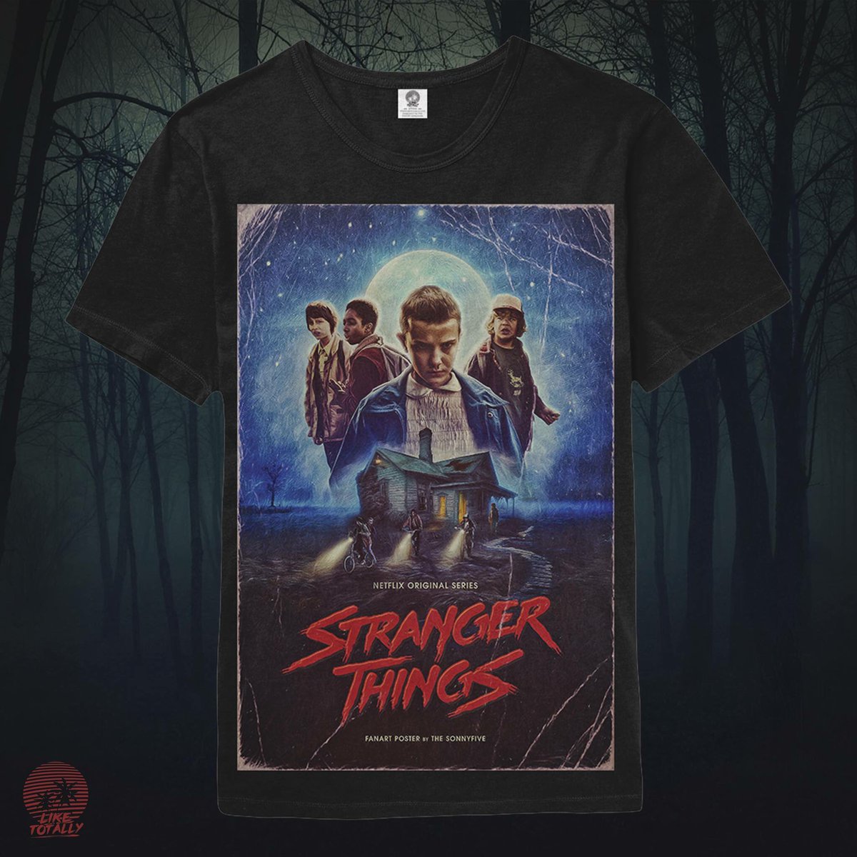 LikeTotallyCo's tweet photo. ✨👹🔦🏃🏻🚲✨ Stranger Things Fan 'Limited Edition' Black Tee. Only 100 prints! https://t.co/emquLtquIQ #strangerthings https://t.co/YnOJpJ0n3l