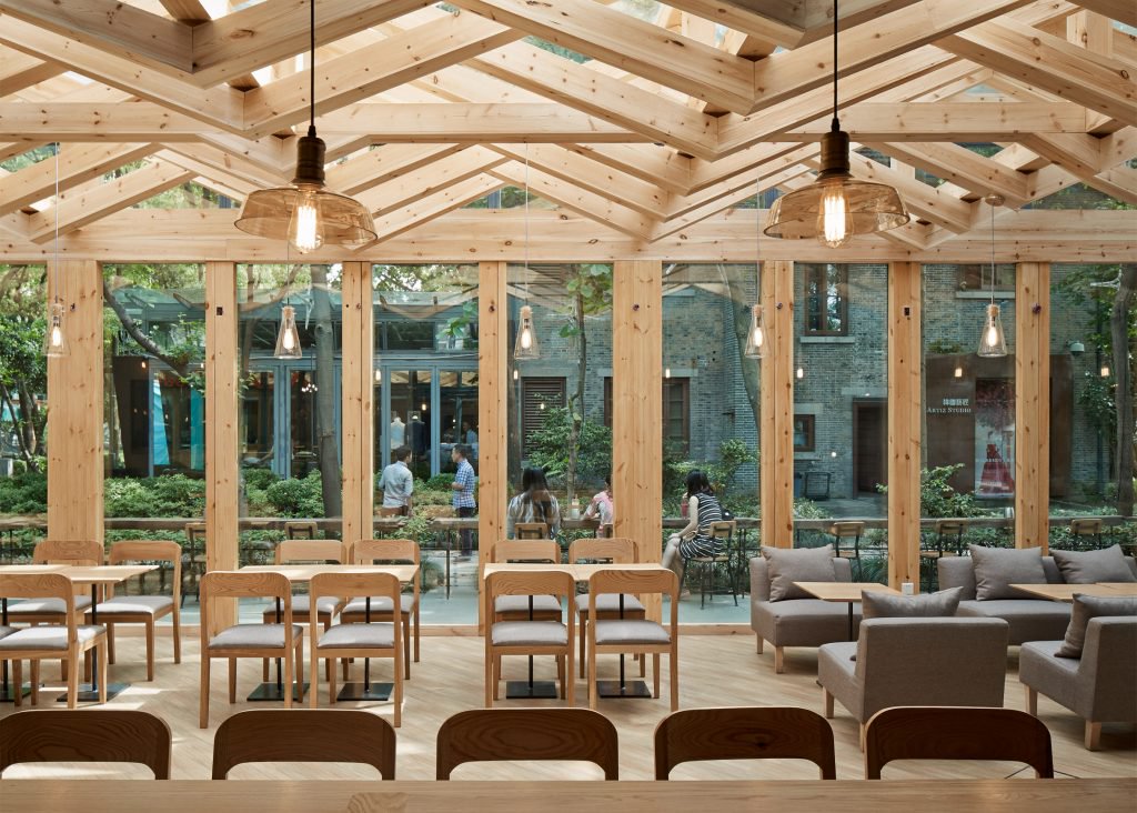 Dezeen On Twitter Kooo Architects Adds Wooden Lattice Ceiling To
