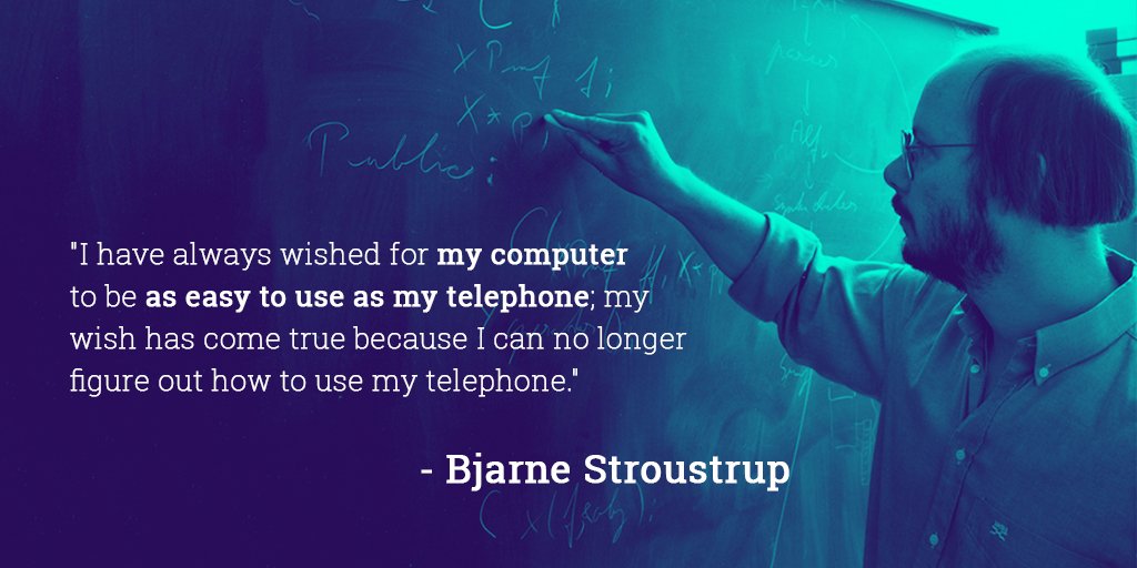 CodeWisdom's tweet image. Bjarne Stroustrup - Creator and Developer of C++ 💻  #MondayMotivation