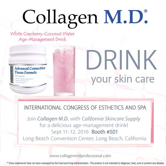 CollagenMD's tweet photo. Start your day with an age-management drink at Booth 501 #LongBeachCongress #Lneonline #ProfessionalSupplements #NMD https://t.co/BSHkXEUADo
