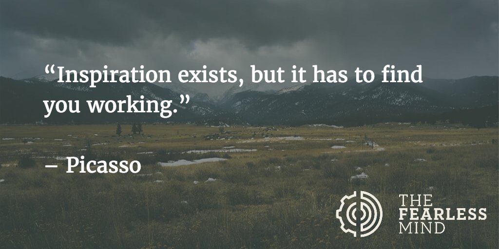 fearlessmind_'s tweet photo. “Inspiration exists, but it has to find you working.”
 – Picasso https://t.co/yTEiolTAkM