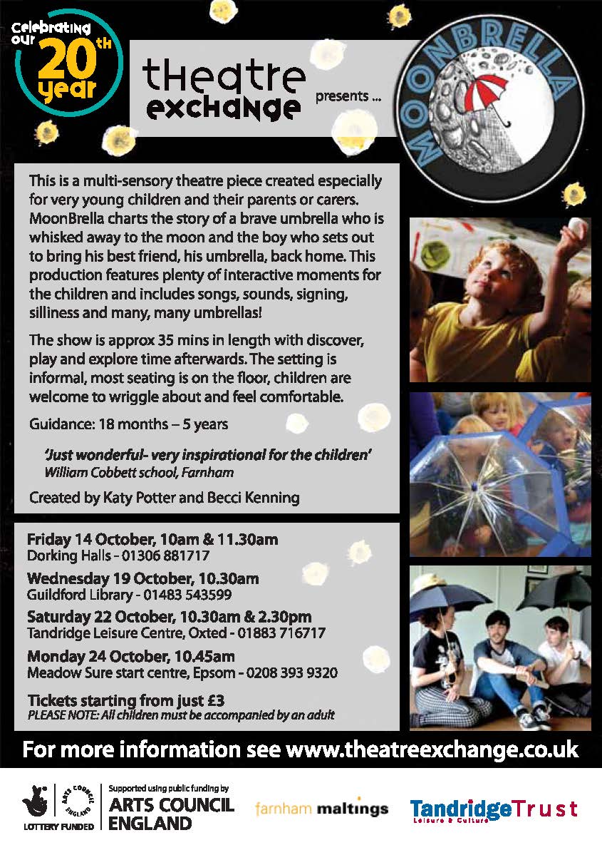 ArtinTransit1's tweet photo. I'm proud to say our #Moonbrella. Booking now: Shows #Guildford #Dorking #Epsom #Oxted. @katypott @TheatreExchange https://t.co/7LQQXyd28z