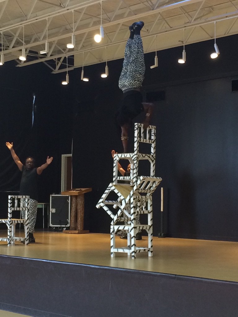 Zu Zu African Acrobats entertaining us at school today - see it LIVE on FB