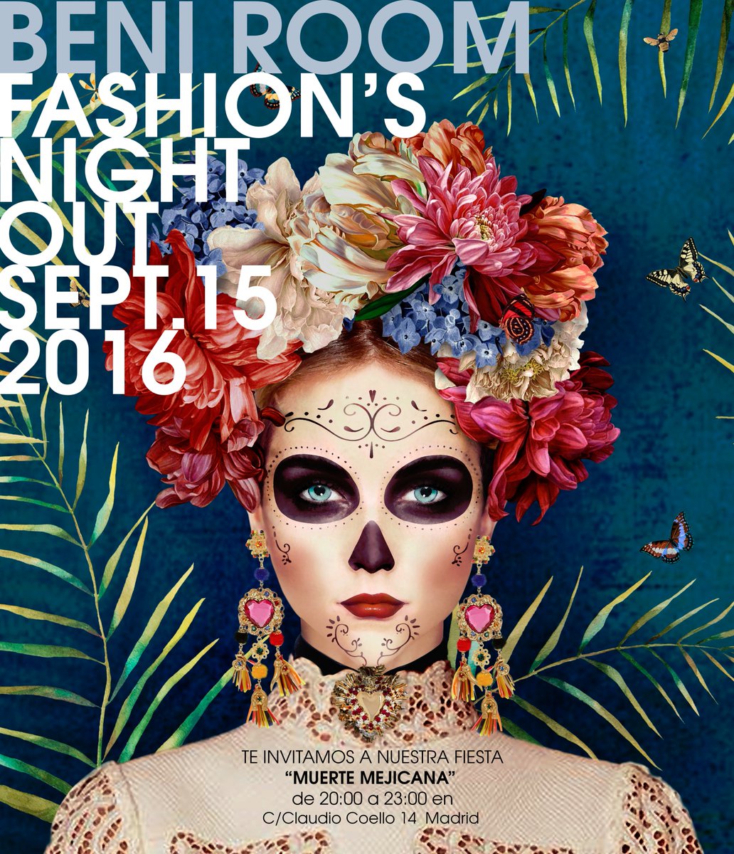 TE INVITAMOS A NUESTRA FIESTA “MUERTE MEJICANA” de 20:00 a 23:00 en
C/Claudio Coello 14  Madrid #FashionsNightOut