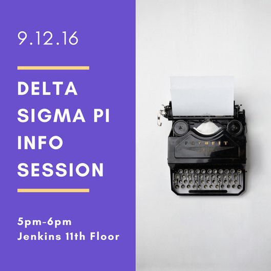Today's the day! Recruitment for Fall 2016 begins THIS EVENING with an info session at 5 PM