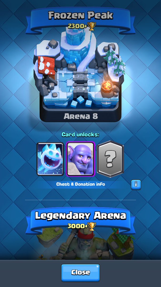 S17_TM's tweet photo. Finally arean 8 #ClashRoyale #frozenpeak https://t.co/2pTK5J9Y3f