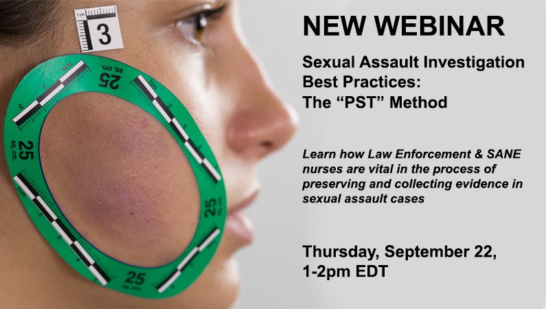 SirchieGlobal's tweet photo. Learn how #lawenforcement &amp; #SANEnurses preserve evidence,#sexualassault cases.Register now: https://t.co/pKsyUek4VS https://t.co/KrCcYEuhRP