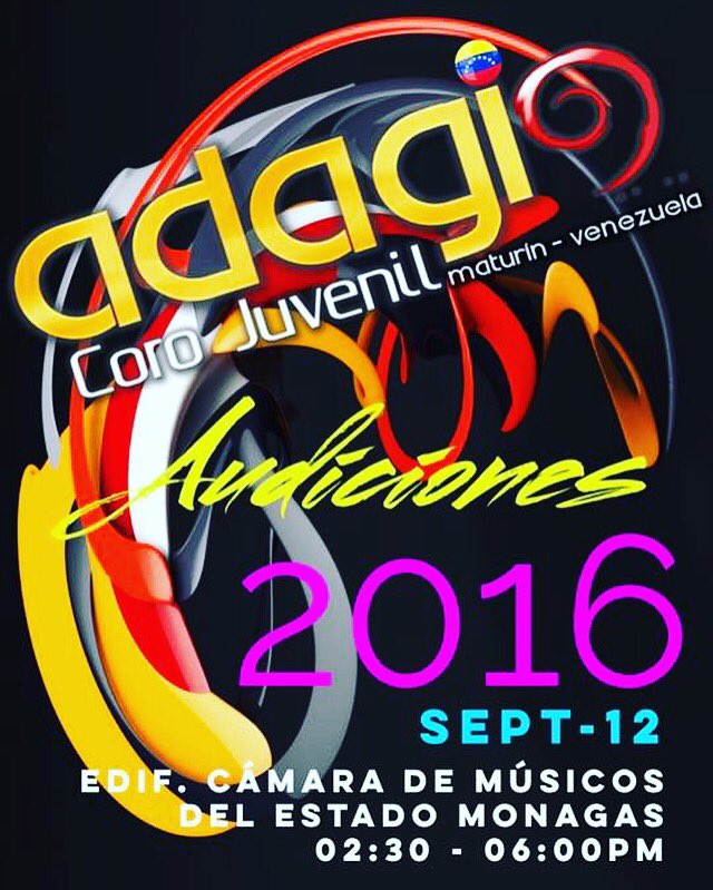 Hoy los esperamos Cámara de Músicos,diagonal a la Plaza Piar #Audiciones2016 2:30-6pm RT y FV