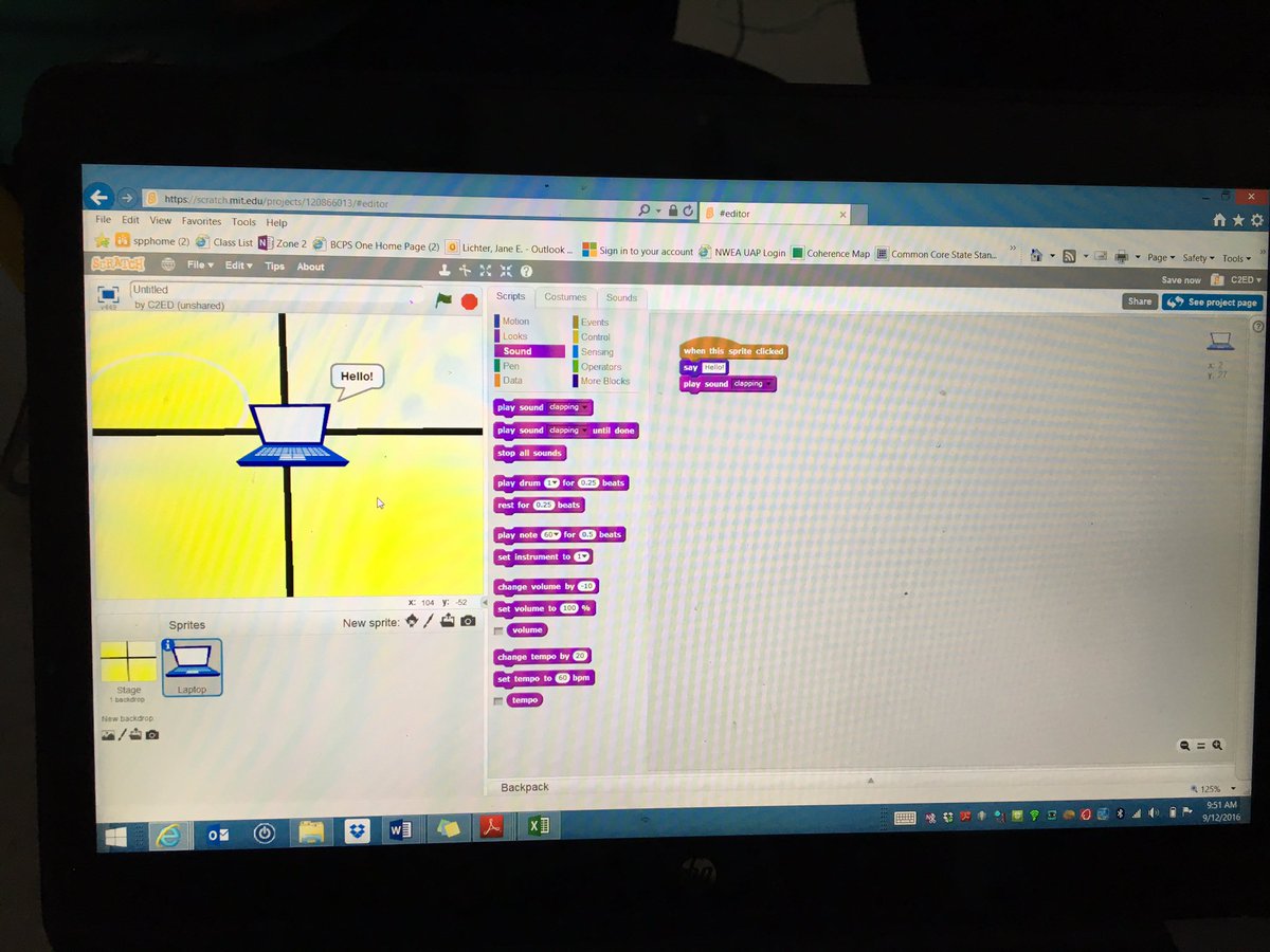 JaneLichter's tweet image. Look who is learning Scratch through Coding! ME! Having fun @ChatsworthSch ! @Ryan_Imbriale @grobertsbcps