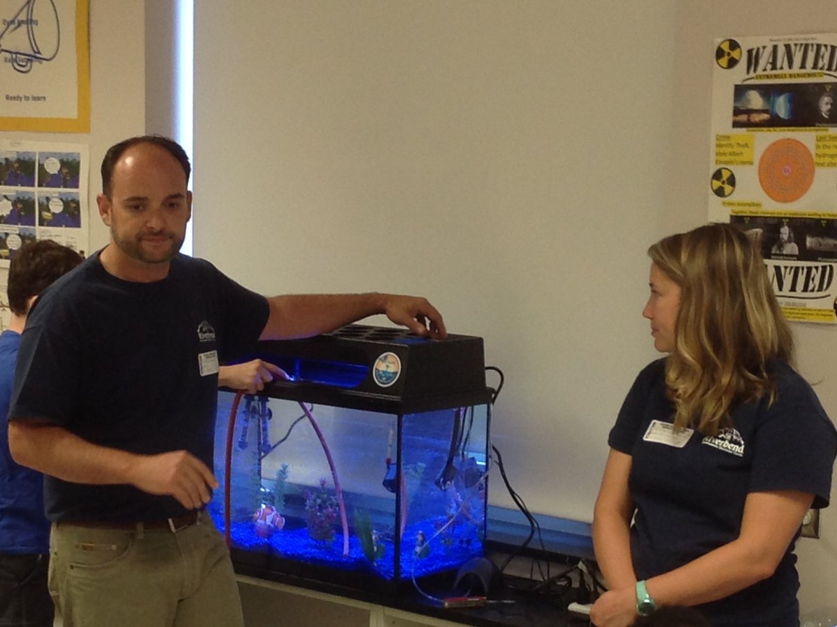 Our friends from Riverbend are here this week setting up our Aquaponics Tanks! riverbendeec.org/programs/aquap…