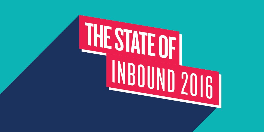HubSpot's tweet photo. The 2016 State of Inbound Report is here! New data for marketing &amp; sales: https://t.co/0MXF0Mq971 #FutureofInbound https://t.co/ZsL9VNVicS
