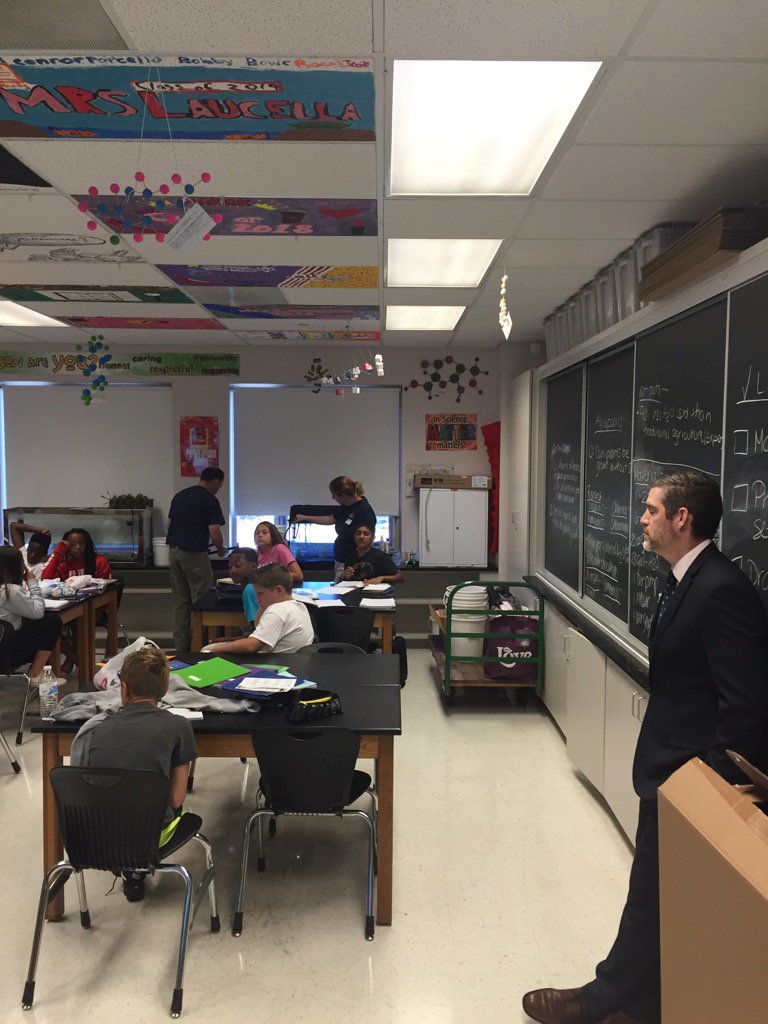 Just watching the kickoff to our new Aquaponics program at the Middle School#excellence