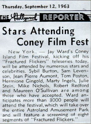ConeyHistory's tweet photo. #OTD in 1963 #JayWard's #ConeyIsland #FilmFestival at #Astroland Park kicked off his #FracturedFlickers TV show https://t.co/nQVyPAzbS0