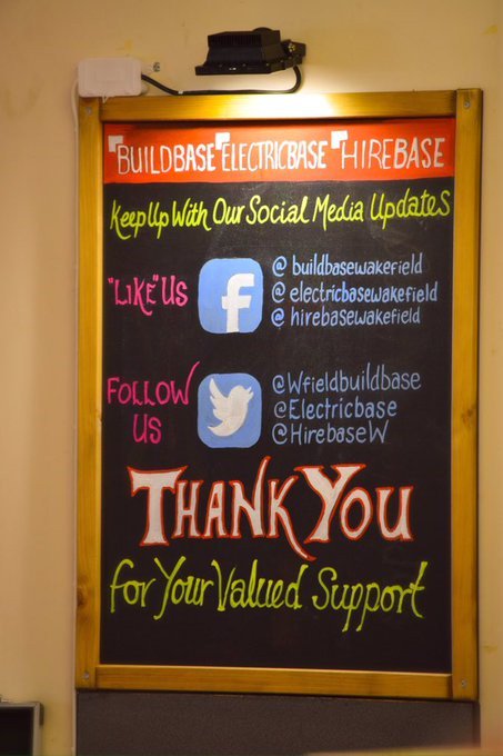 HirebaseW's tweet photo. Simple pub chalkboard now installed to keep all our customers updated. @Wfieldbuildbase @HirebaseW @MBBB2015pic. https://t.co/bwewZGs4SI