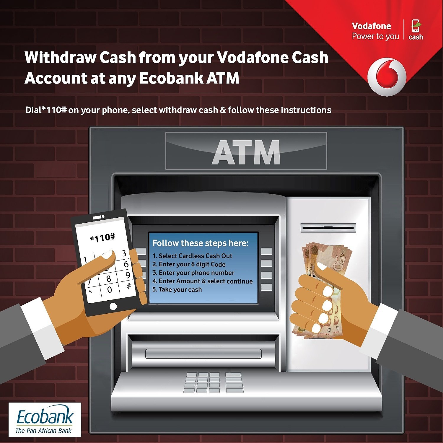 Vodafone Ghana on Twitter "Withdraw money conveniently from your